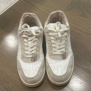 Loeffler Randall Cream and Tan Sneakers